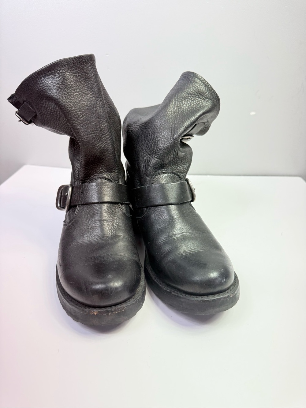 Frye Harness Moto Boots – Black Leather – Size 7.5 B - Picture 4 of 6